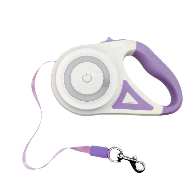 Trela Retrátil para Cães e Gatos – 3 m ou 5 m, Nylon Resistente para Passeios ao Ar Livre, Cães Pequenos e Médios
