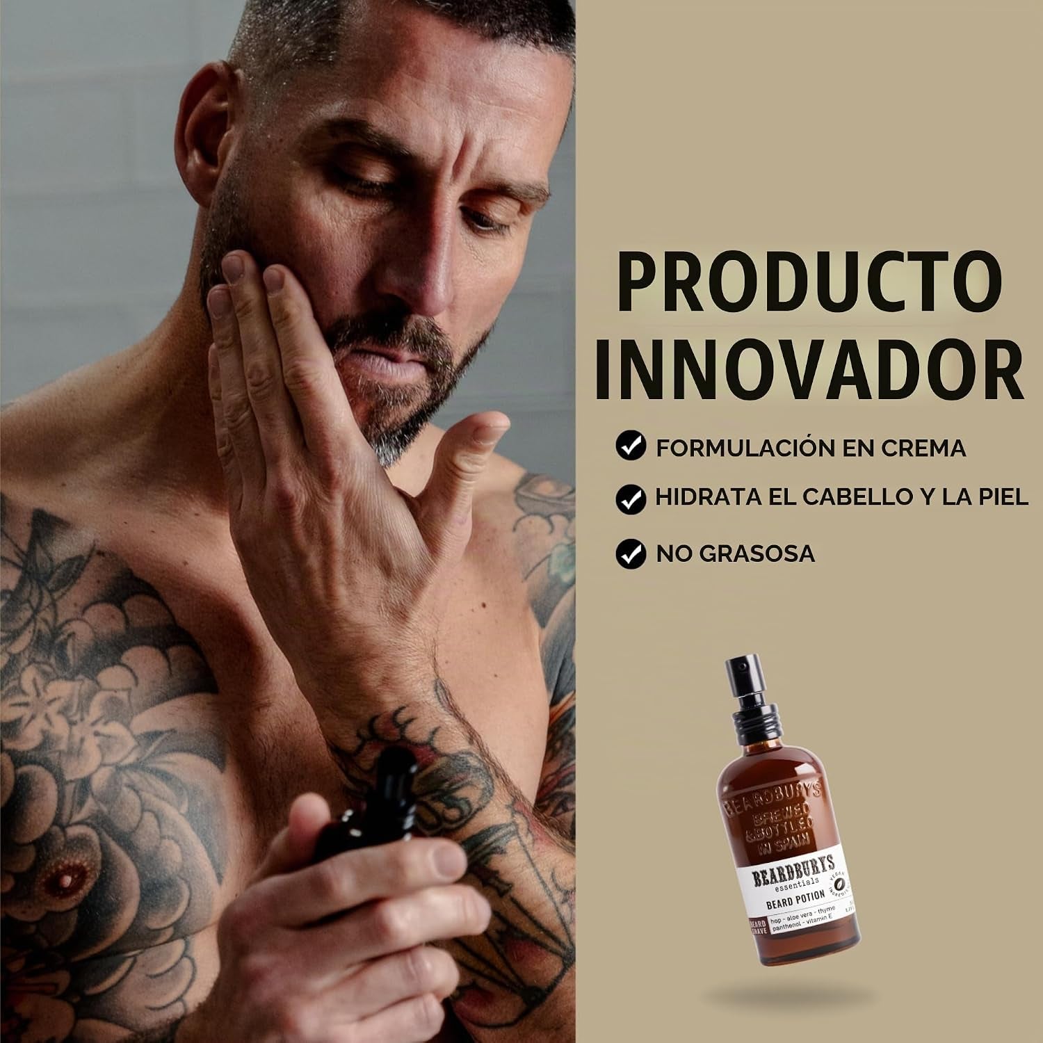 Beardburys Essentials Pack Cuidado Facial Hombre Diario Skincare (Kit Barba + Cara)