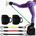 Zwart Enkel Strap Set Met Weerstandsbanden Unisex Fitness Enkelbanden Voor Been Training En Bil Oefeningen – Verstelbare Enkelband Straps Met Resistance Bands Voor Krachttraining Yoga En Thuis Fitness