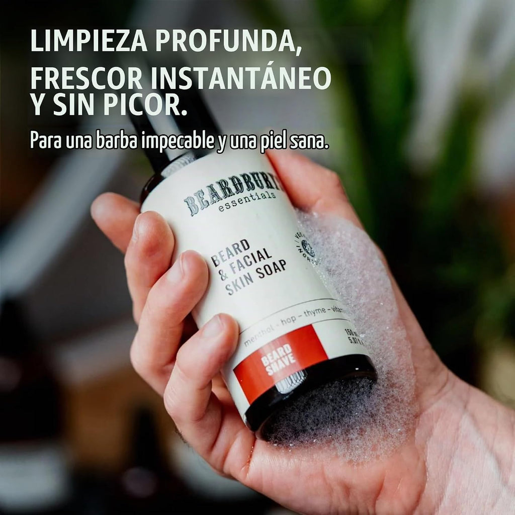 Beardburys Essentials Pack Cuidado Facial Hombre Diario Skincare (Kit Barba + Cara)